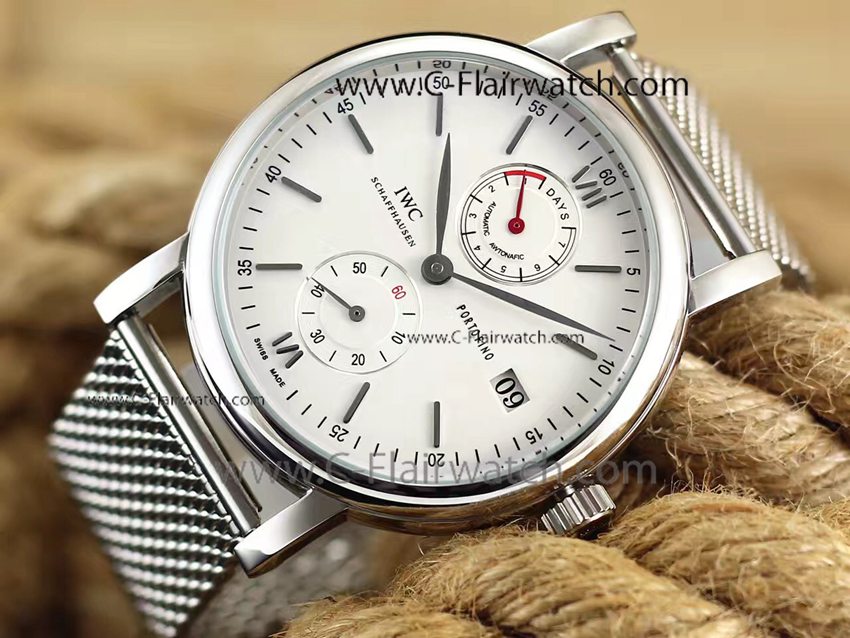 Portofino Stainless Steel White Dial Automatic Watch Replica IWC